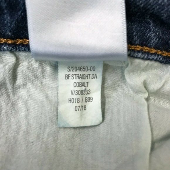 Old Navy Womens Mid Rise Distressed Blue Denim Boyfriend Capri Jeans Size 6 - Picture 5 of 8